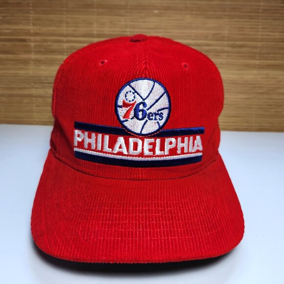 Vintage Philadelphia 76ers Corduroy Hat Cap Ted Fletcher The Classics Snapback - Picture 1 of 11